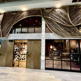 Dramatic exterior decor is also all over inside. On the 1st floor of Lincoln Sq South Building by the escalator &amp; across from Fogo de Chao