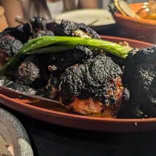 Whole chicken - too bad it was burnt.