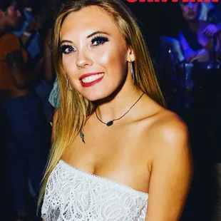 a woman in a white dress