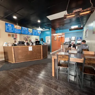 the interior of a restaurant