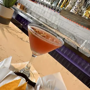 Blackberry martini made with gin - hubby loved it.