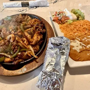 Chicken and shrimp fajitas..swoon
