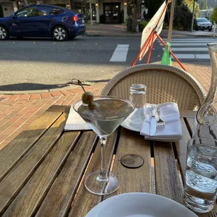 Martini at the outdoor seating are.