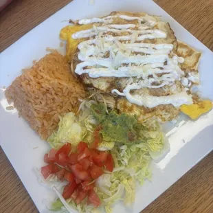 Chicken Chilaquiles with green sauce