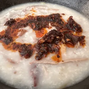Lai Wan Style Congee - beef, pork and squid