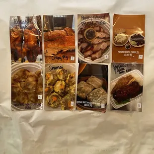a variety of food items