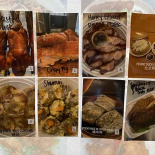 a variety of food items