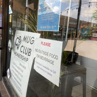 No outside food allowed