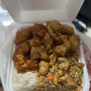 Crispy Chicken and Orange Chicken