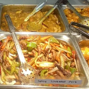 a variety of food items