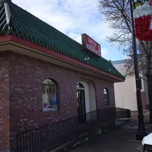 the front of the restaurant