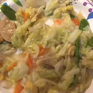 The slop that was left after I ate the cashews and chicken