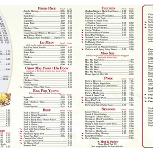 sushi and sashimi, menu