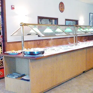 the buffet area