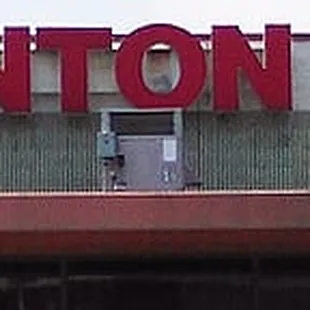 the front of the building