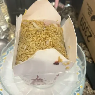 Fried rice filled to the rim