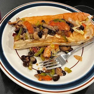 a plate with a fork and knife