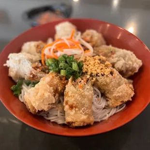 Bun Cha Gio - eggrolls in mixed vermicelli bowl