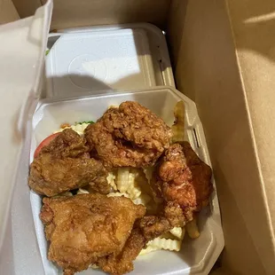 Fried chicken &amp; fries