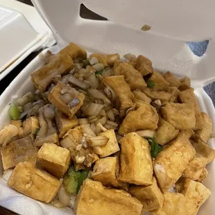 Salt n pepper tofu, so freaking good