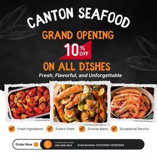 Grand Opening
 10% Off On All Dishes
 Event Duration: 12/22/2024-12/29/2024