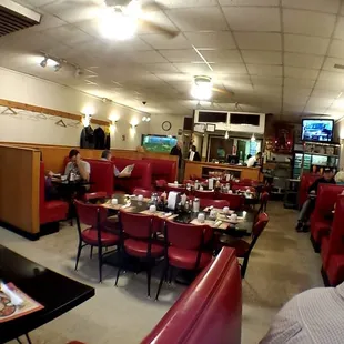 a view of a restaurant from a fisheye lens