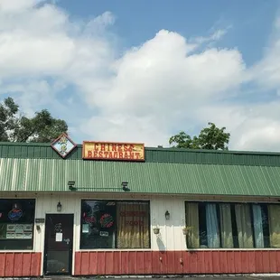 the front of the restaurant