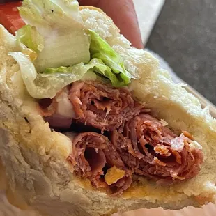 Italian meats hoagie