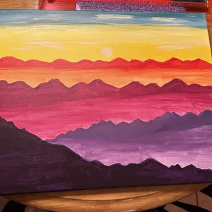 My finished piece - Sorbet Sunset
