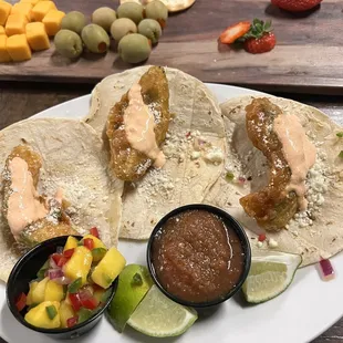Avocado tacos- tasted good but were very small. Wished there were 4 or some kind of side.