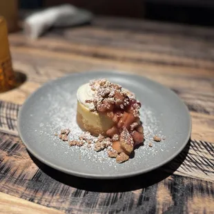 a dessert on a plate