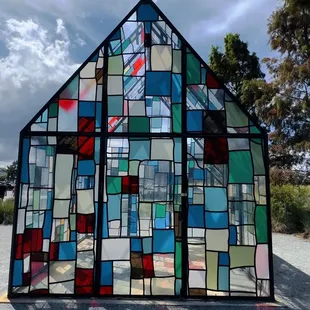 a stained glass house