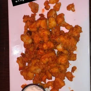 Buffalo cauliflower bites