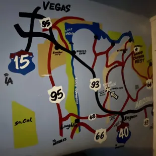 a map of the las strip