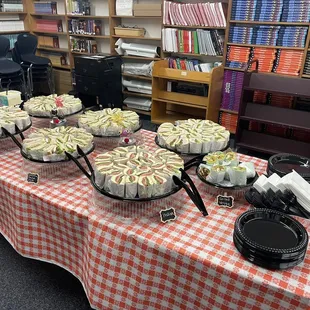 Sandwiches and great set up