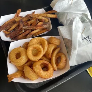 Fries and Onion rings