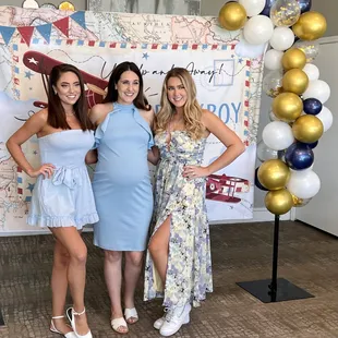 The club provided the frame for the inside photo backdrop!