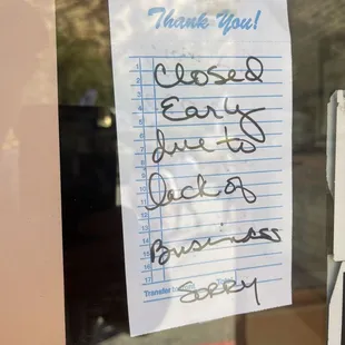 A picture is worth a thousand words. The limited hour cafe/store didn't stay open as promised so I have to run to Winters