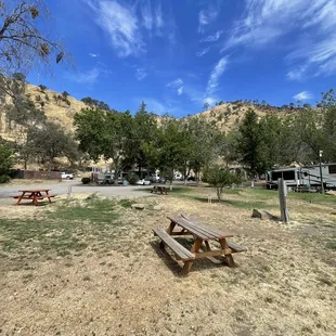 Camping on the West side, in summer it's mostly dead grass. Bring your allergy meds