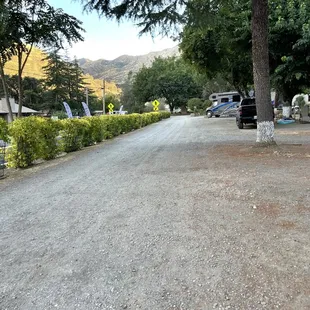 West side frontage gravel road