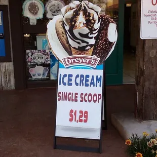 a sign for a store