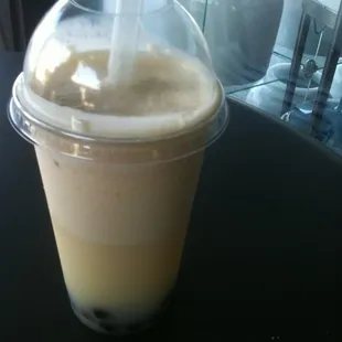 Peach Smoothie w/ boba.