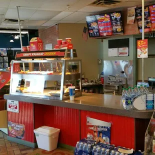 Another shot of the hot foods counter area.