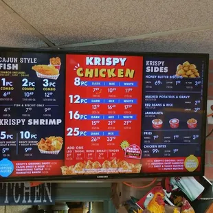 More prices and menu for some more hot foods.