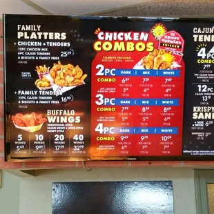 Prices for some of the hot foods.