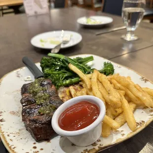 Steak and chimichurri