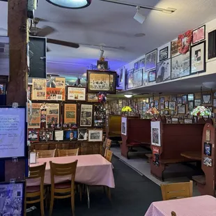 Booths of restaurant