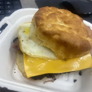 Brisket on a biscuit
