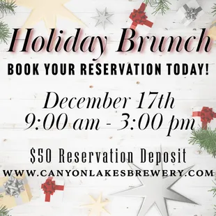 This Sunday December 17th from 9am-3pm! Book your reservation today!