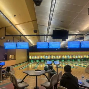 High tech bowling alley